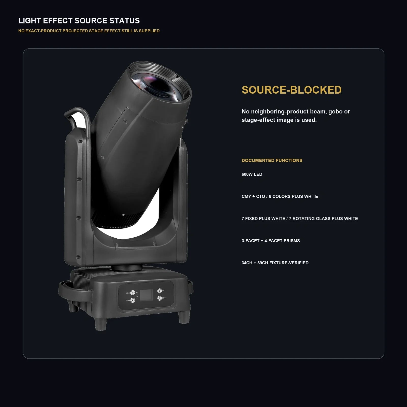LA SOUNDX 600W LED Waterproof BSW 3 in 1 Moving Head product image 07 delivery 170