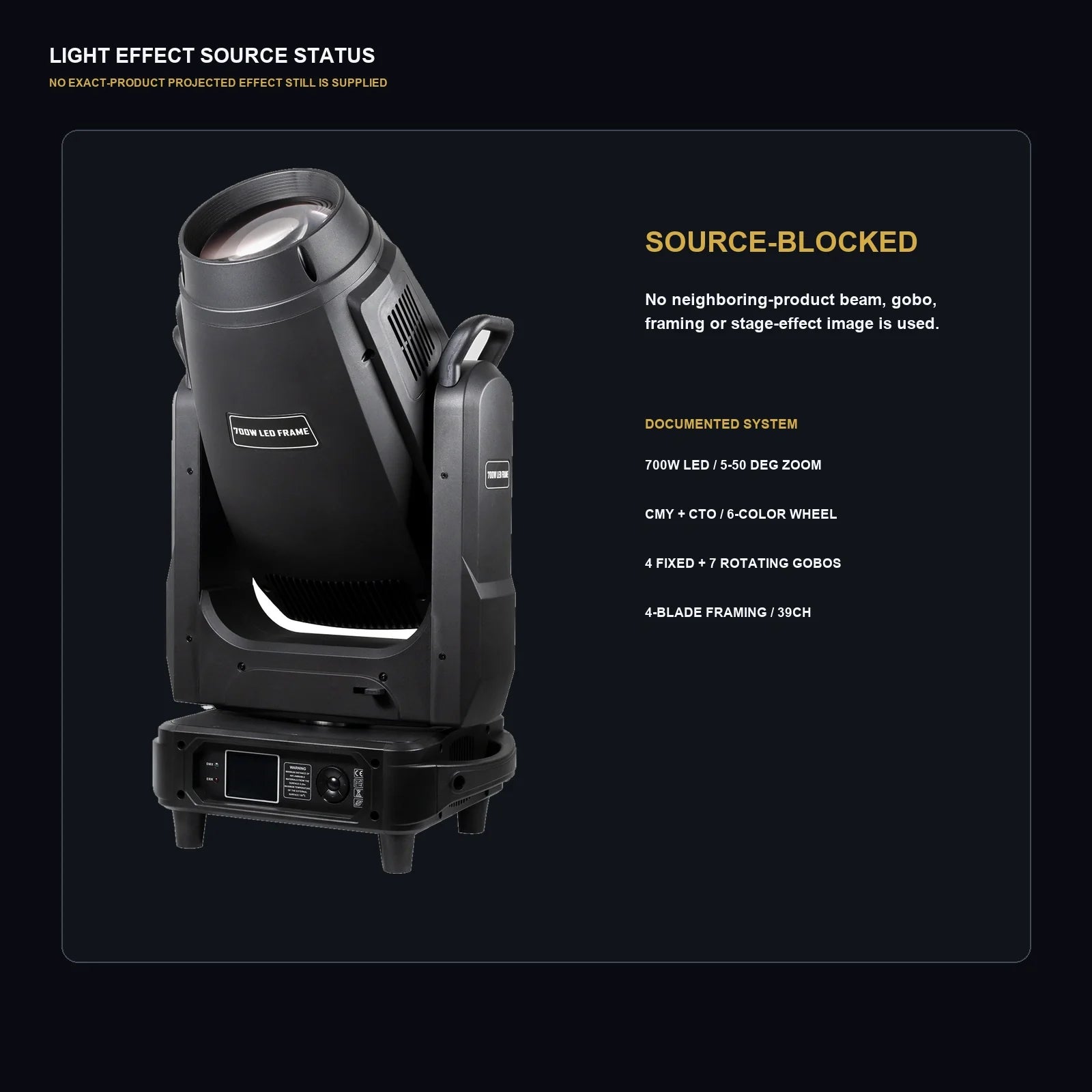LA SOUNDX 700W LED BSW Profile Moving Head product image 06 delivery 166