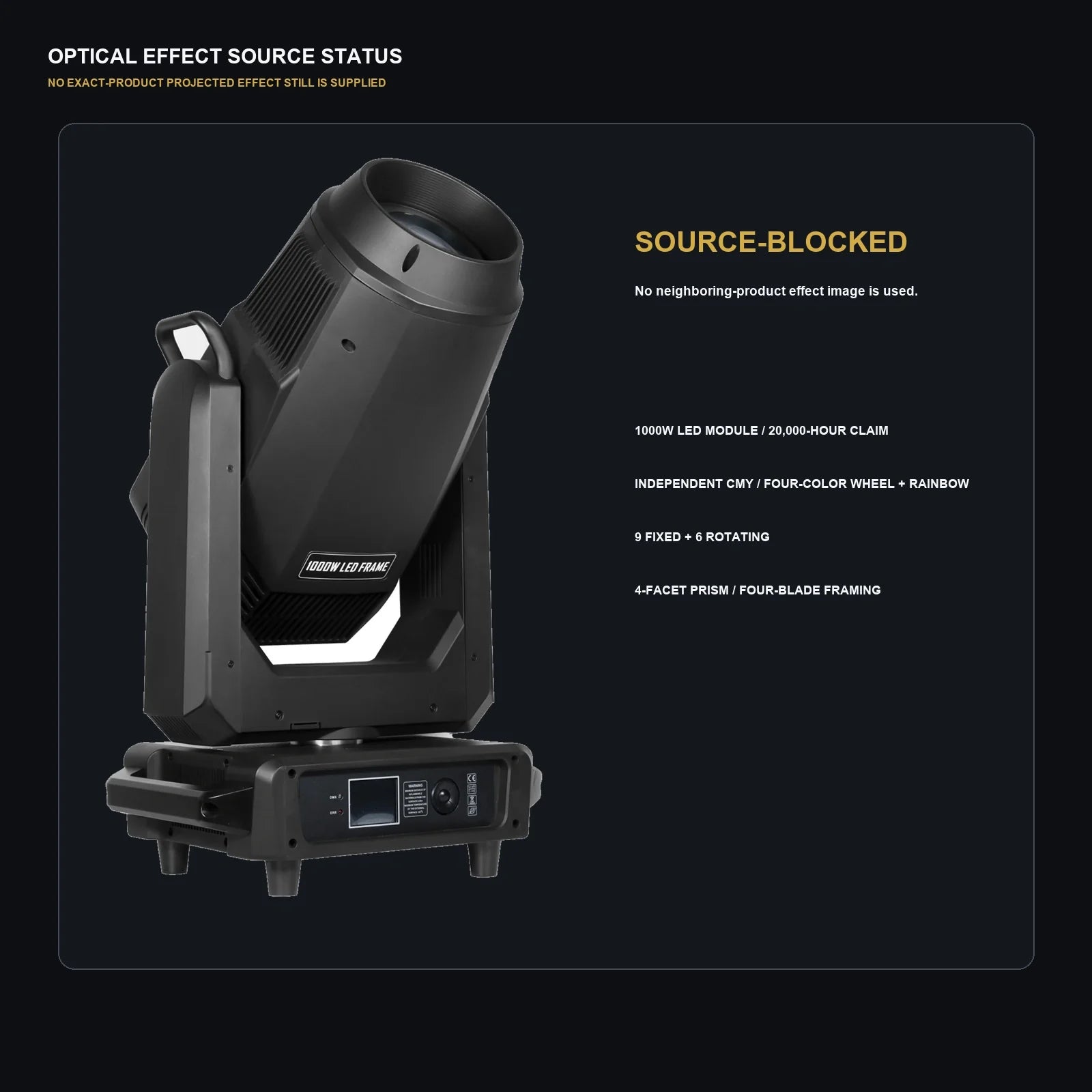 LA SOUNDX 1000W LED Framing Profile Moving Head product image 07 delivery 169
