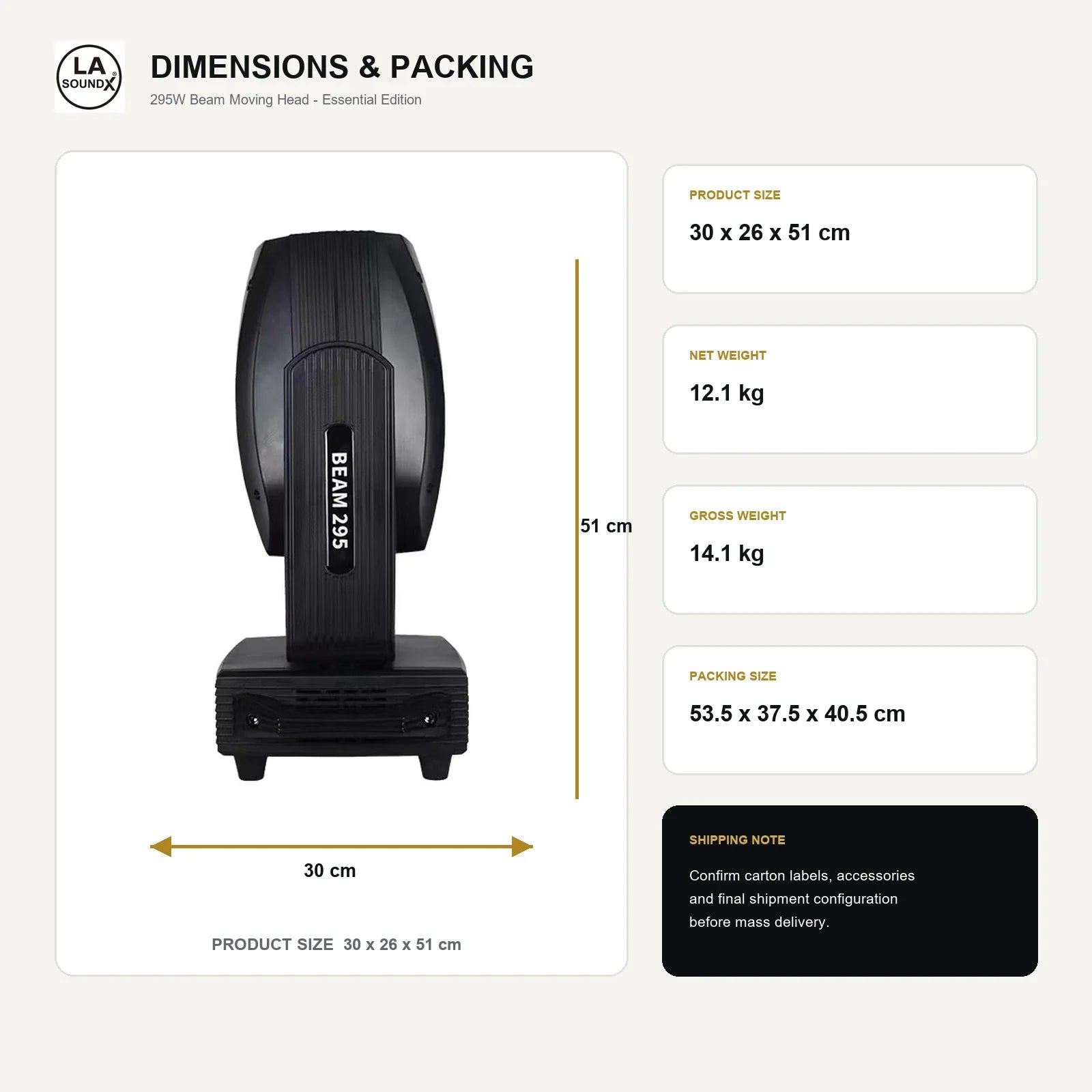 LA SOUNDX 295W Beam Moving Head product image 08