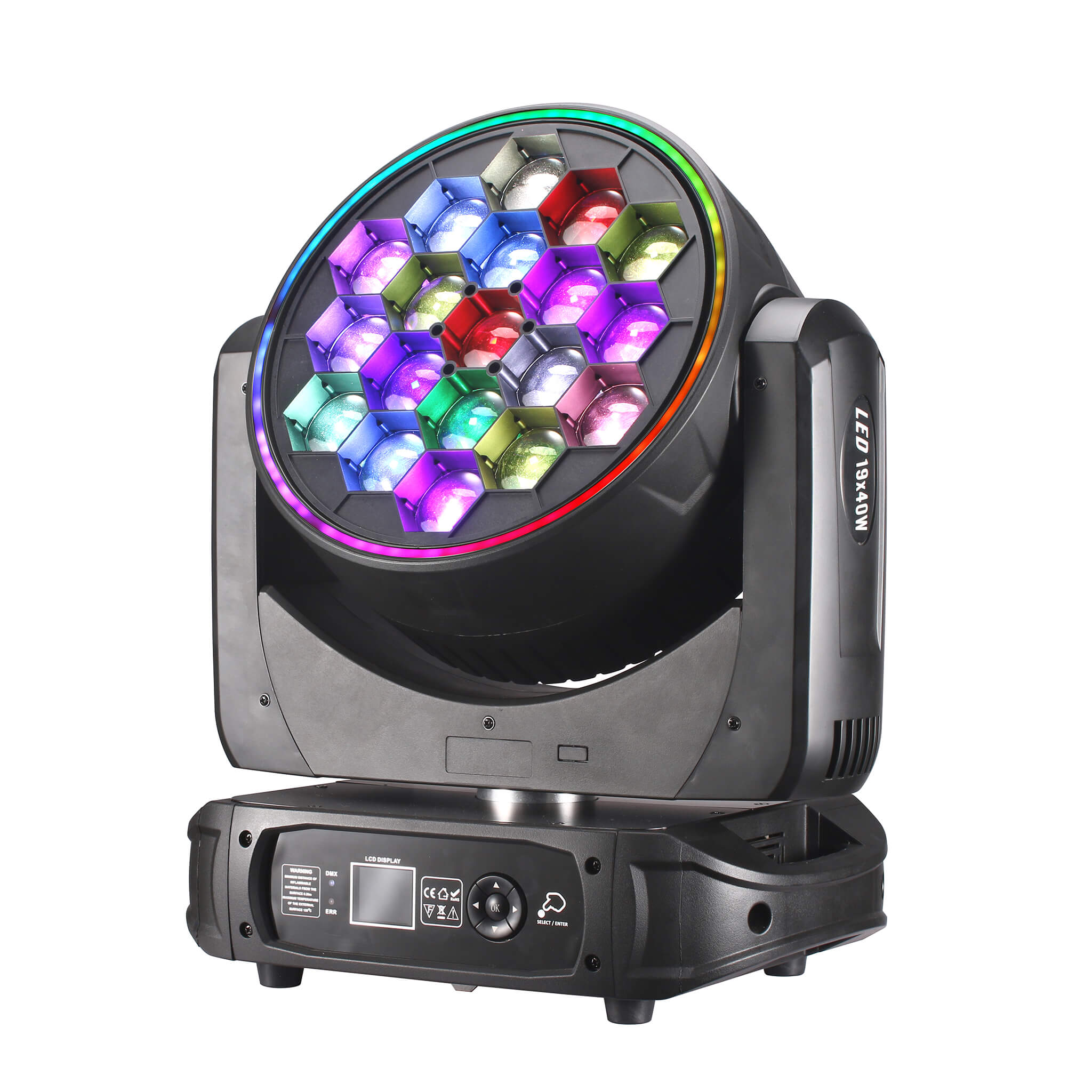 19x40W LED  Endless Color Mixing Dot Control Focus Dyeing Stage Light