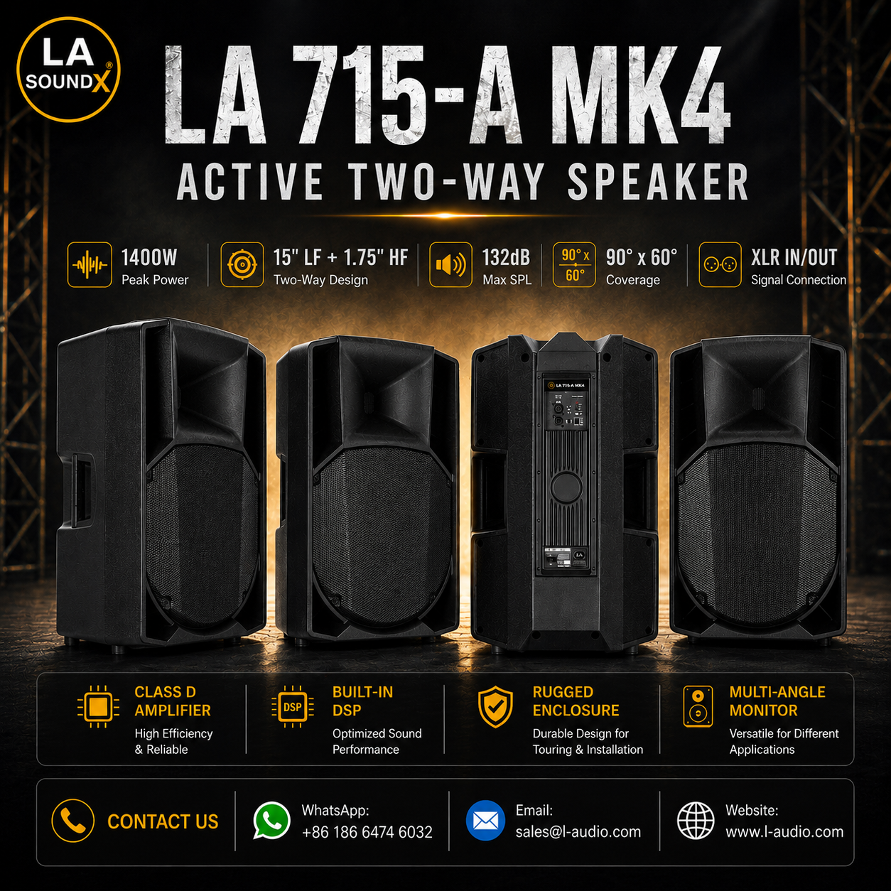 Ks28 subwoofer de alta potencia de referencia, doble 18"