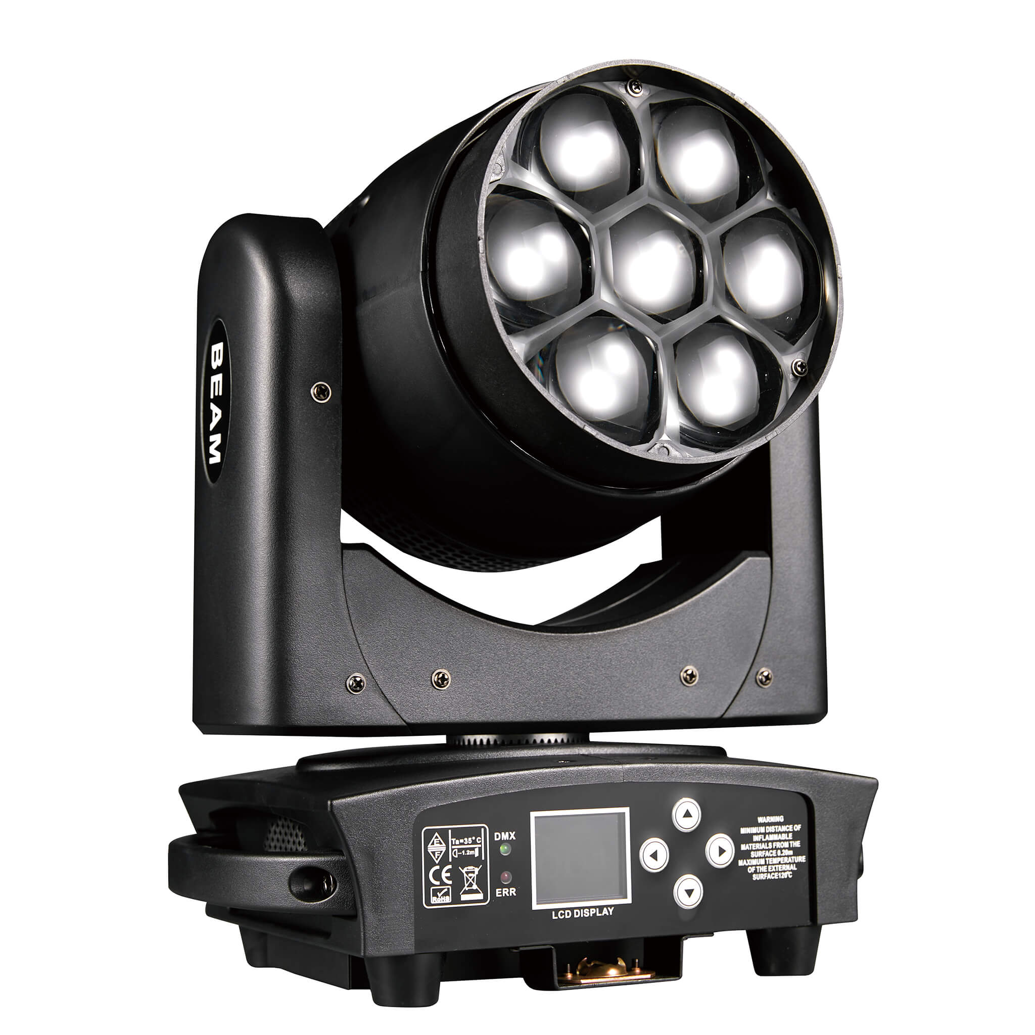 7X25W moving head dyeing flashing rotating point control circle control focus stage lighting