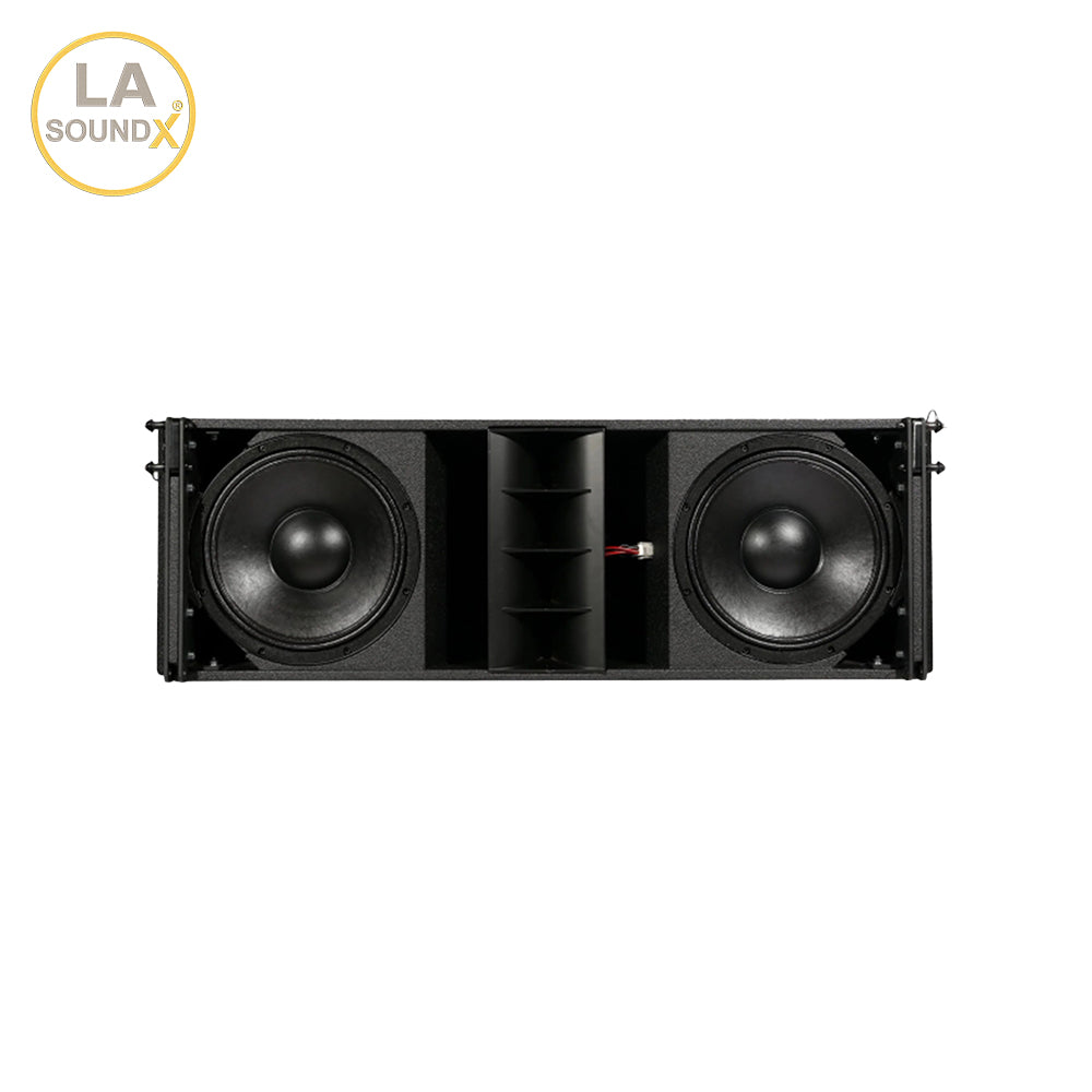 LA SOUNDX J212W Dual 12-Inch 3-Way Line Array Speaker, 143 dB Max SPL, 120° Wide Coverage for Concert Touring