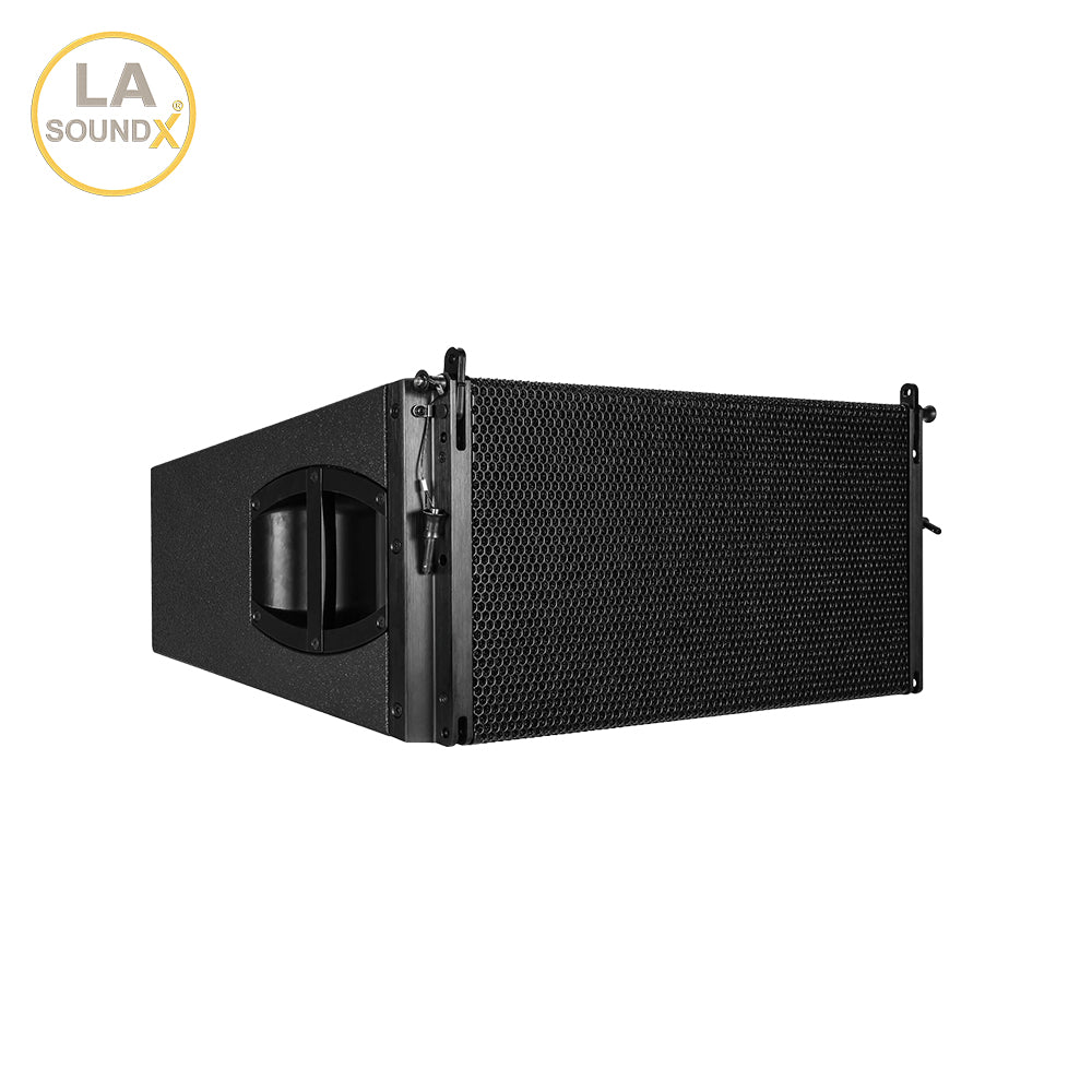 LA SOUNDX V28P Compact 3-Way Dual 10-Inch Passive Line Array Speaker 142dB Max SPL 500W RMS/2000W Peak for Touring & Installed Sound