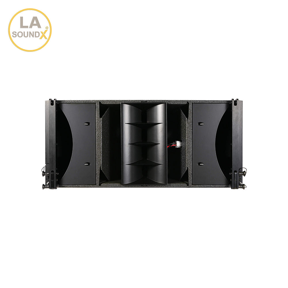 LA SOUNDX V28P Compact 3-Way Dual 10-Inch Passive Line Array Speaker 142dB Max SPL 500W RMS/2000W Peak for Touring & Installed Sound