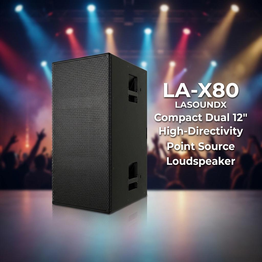 LA-X80 LASOUNDX Compact Dual 12” High-Directivity Point Source Loudspeaker