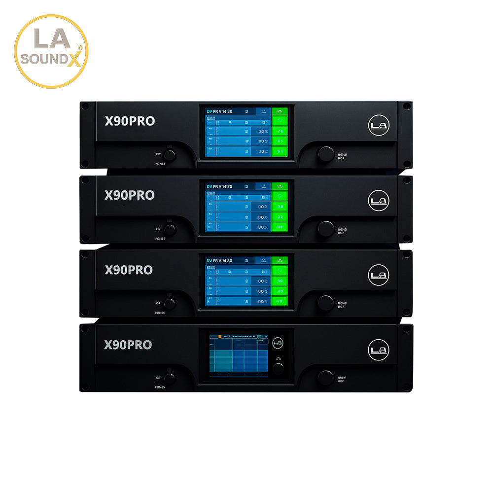 X90 PRO High-power 2 RU amplifier with DSP, 4-channel