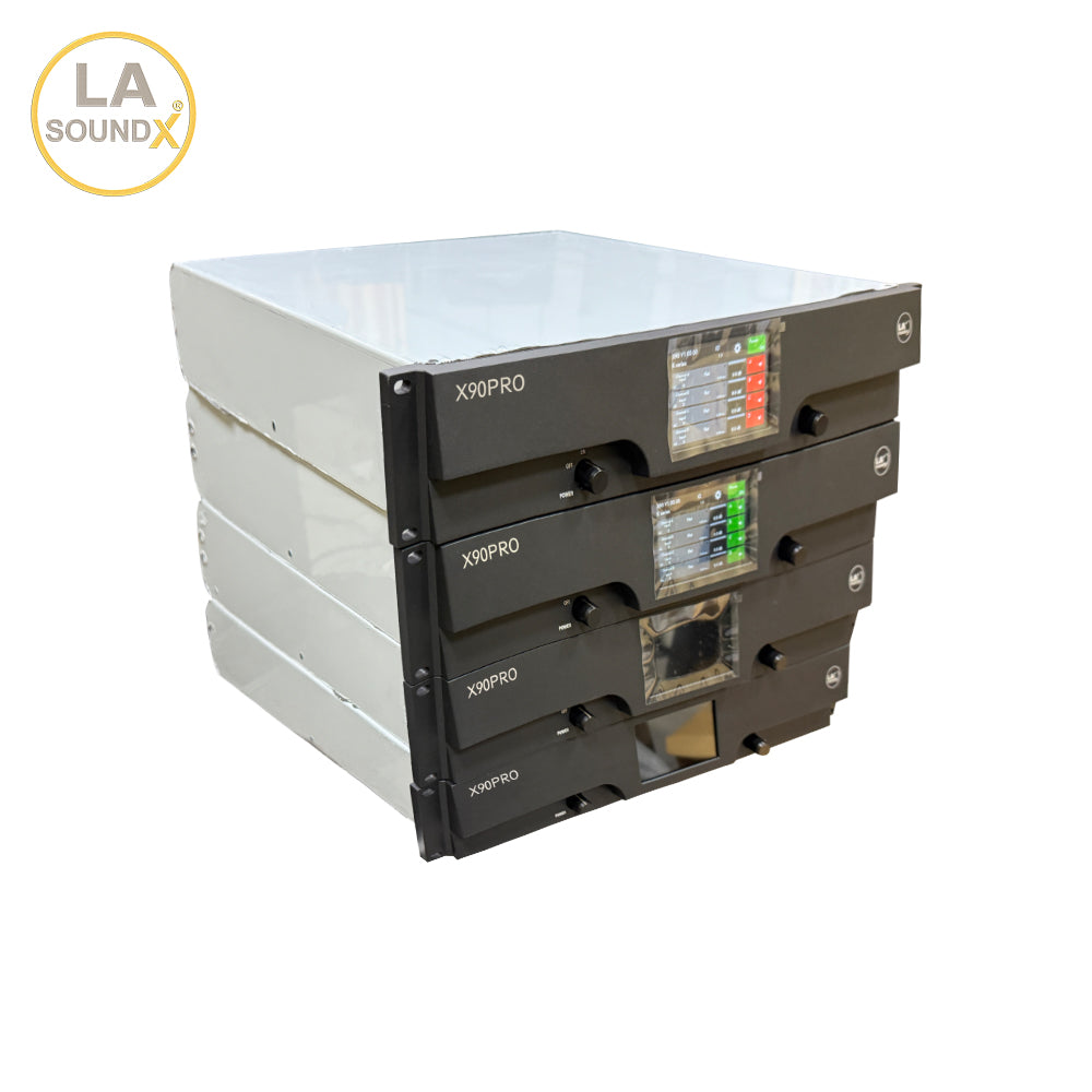 X90 PRO High-power 2 RU amplifier with DSP, 4-channel