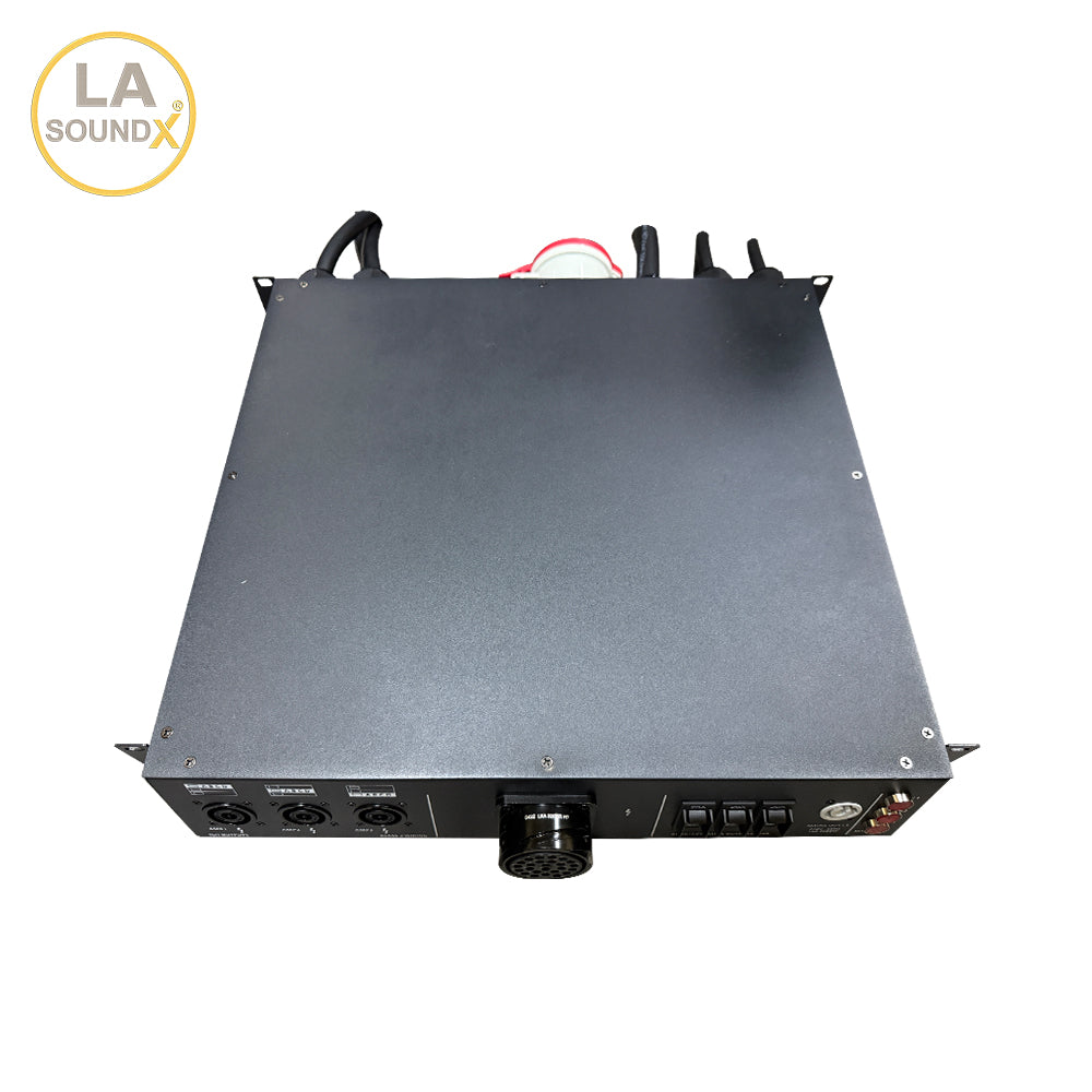 2 RU mains power distributor & loudspeaker connector panel