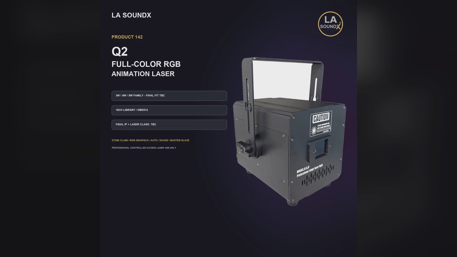 LA SOUNDX Q2 Full Color Professional Laser product video 01 delivery 142