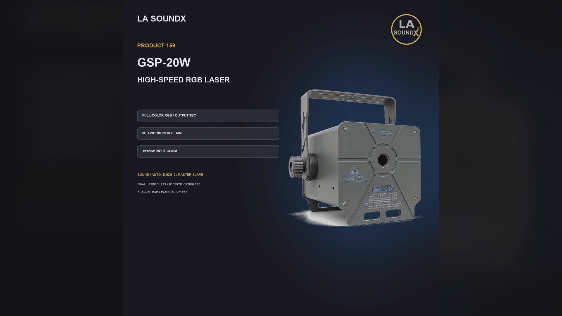 LA SOUNDX GSP 20W High Speed RGB Laser product video 01 delivery 159