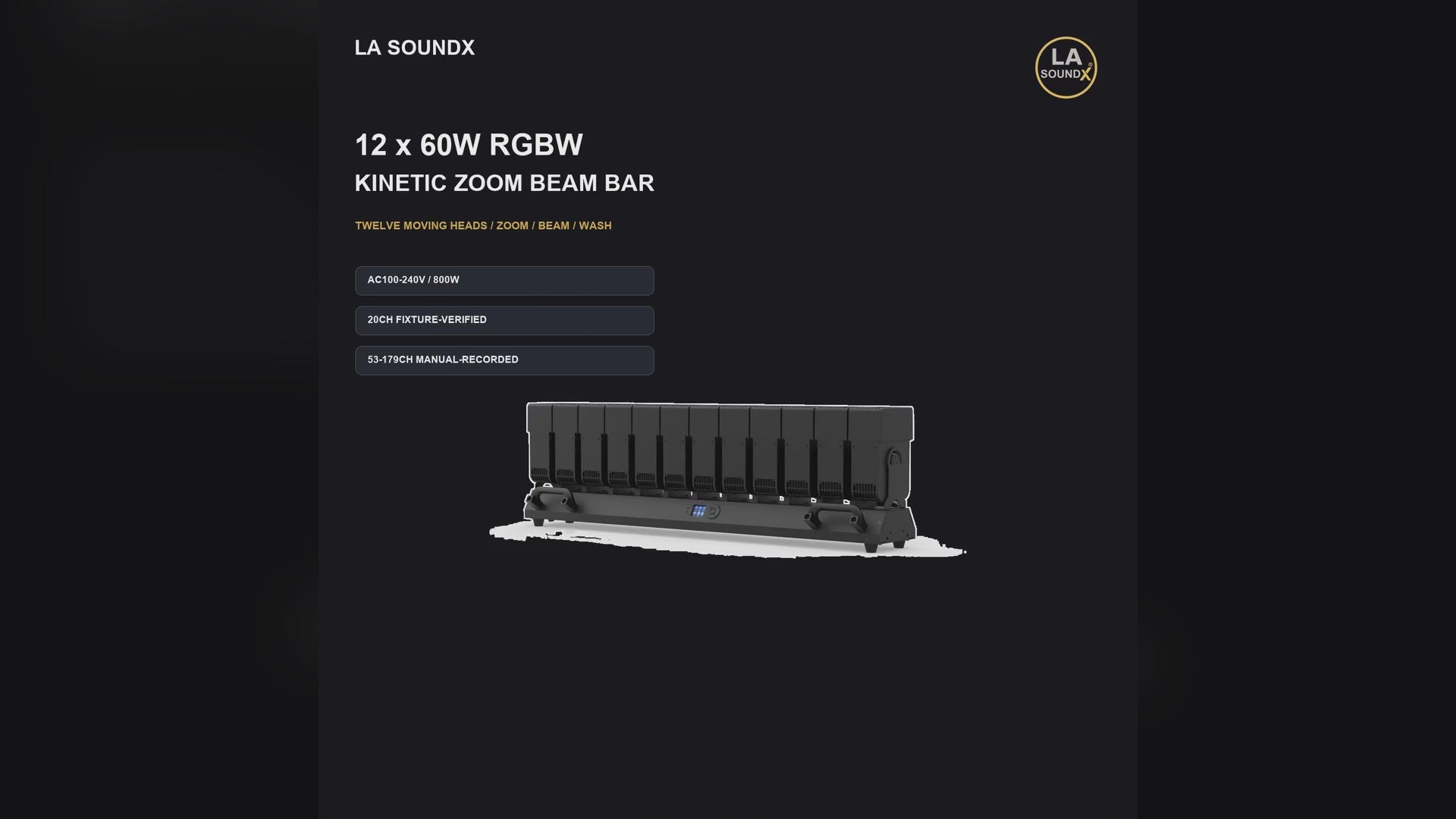 LA SOUNDX 12 x 60W Thousand-Hand Guanyin Creative Effect Light product video delivery 033