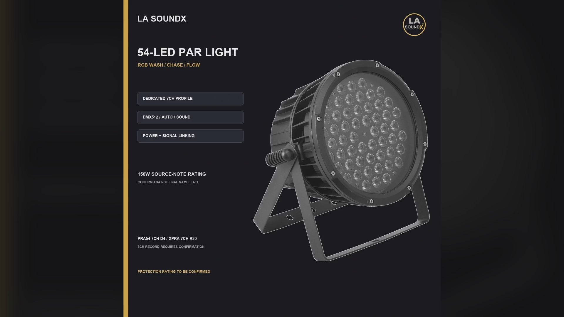 LA SOUNDX 54-LED professional Par light product video delivery 053