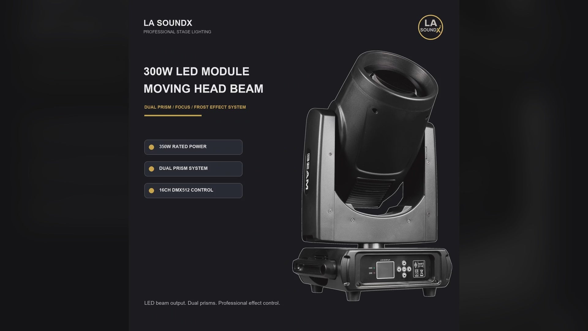 LA SOUNDX 300W LED Module Beam Moving Head product video delivery 015