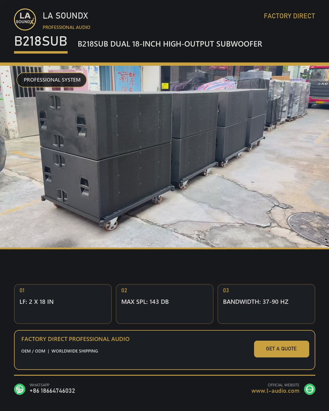 LA SOUNDX B218SUB English 4x5 product video 20260804