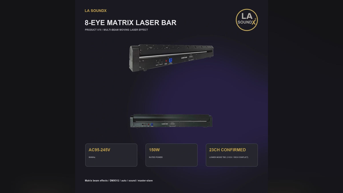 LA SOUNDX 8 Eye Matrix Laser Bar product video 01 delivery 070