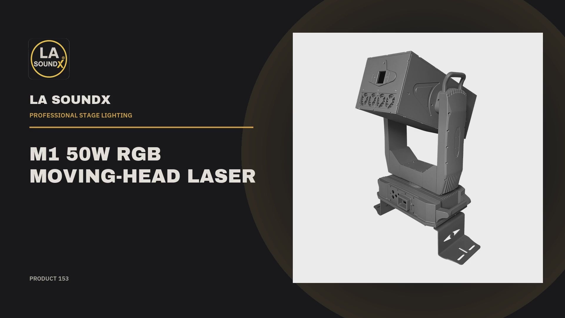 LA SOUNDX M1 50W RGB Moving Head Laser Light product video 01 delivery 153