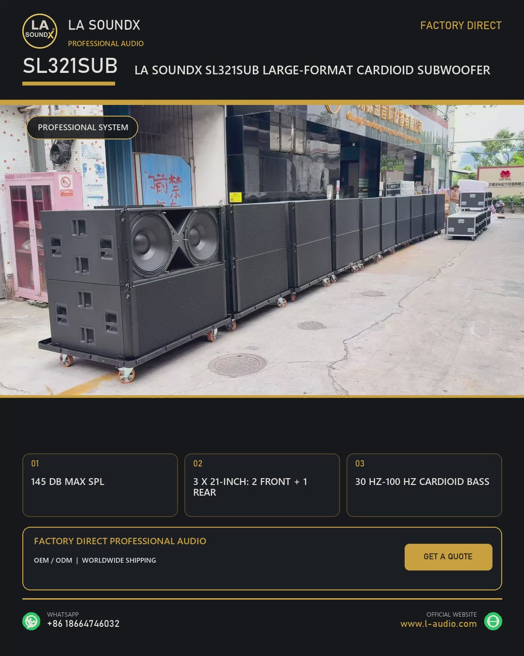 LA SOUNDX SL321SUB English 4x5 product video 20260802