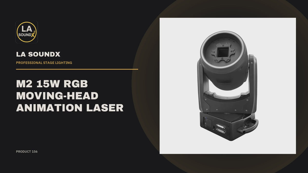 LA SOUNDX M2 15W RGB Moving Head Animation Laser product video 01 delivery 156