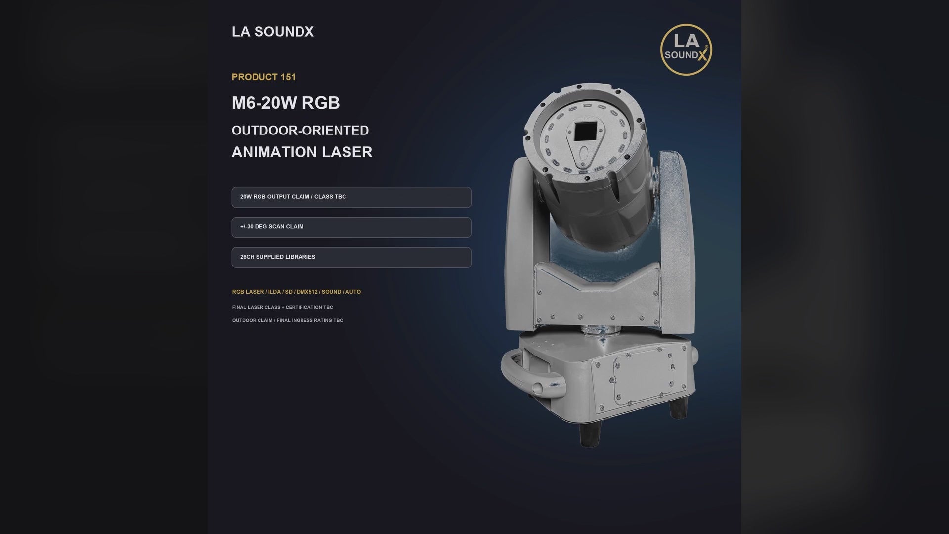 LA SOUNDX M6 20W RGB Outdoor Laser product video 01 delivery 151