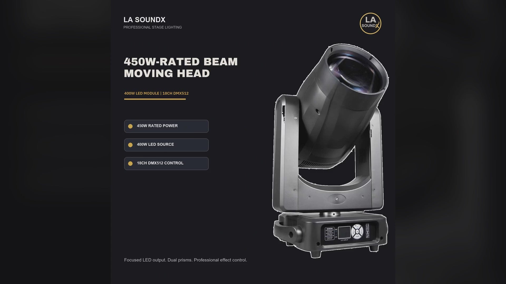 LA SOUNDX 450W LED Module Beam Moving Head product video delivery 016