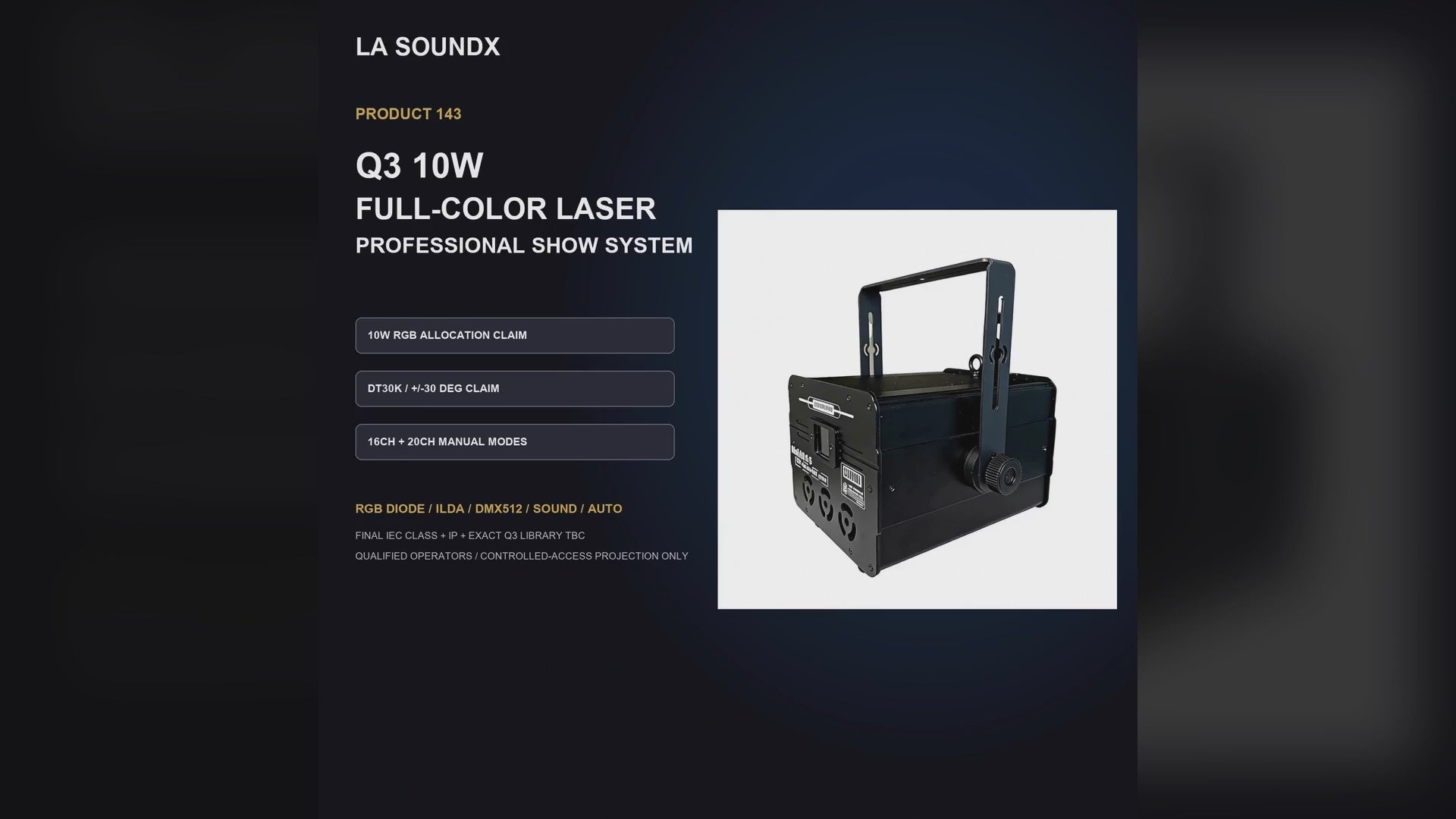 LA SOUNDX Q3 10W Full Color Laser product video 01 delivery 143