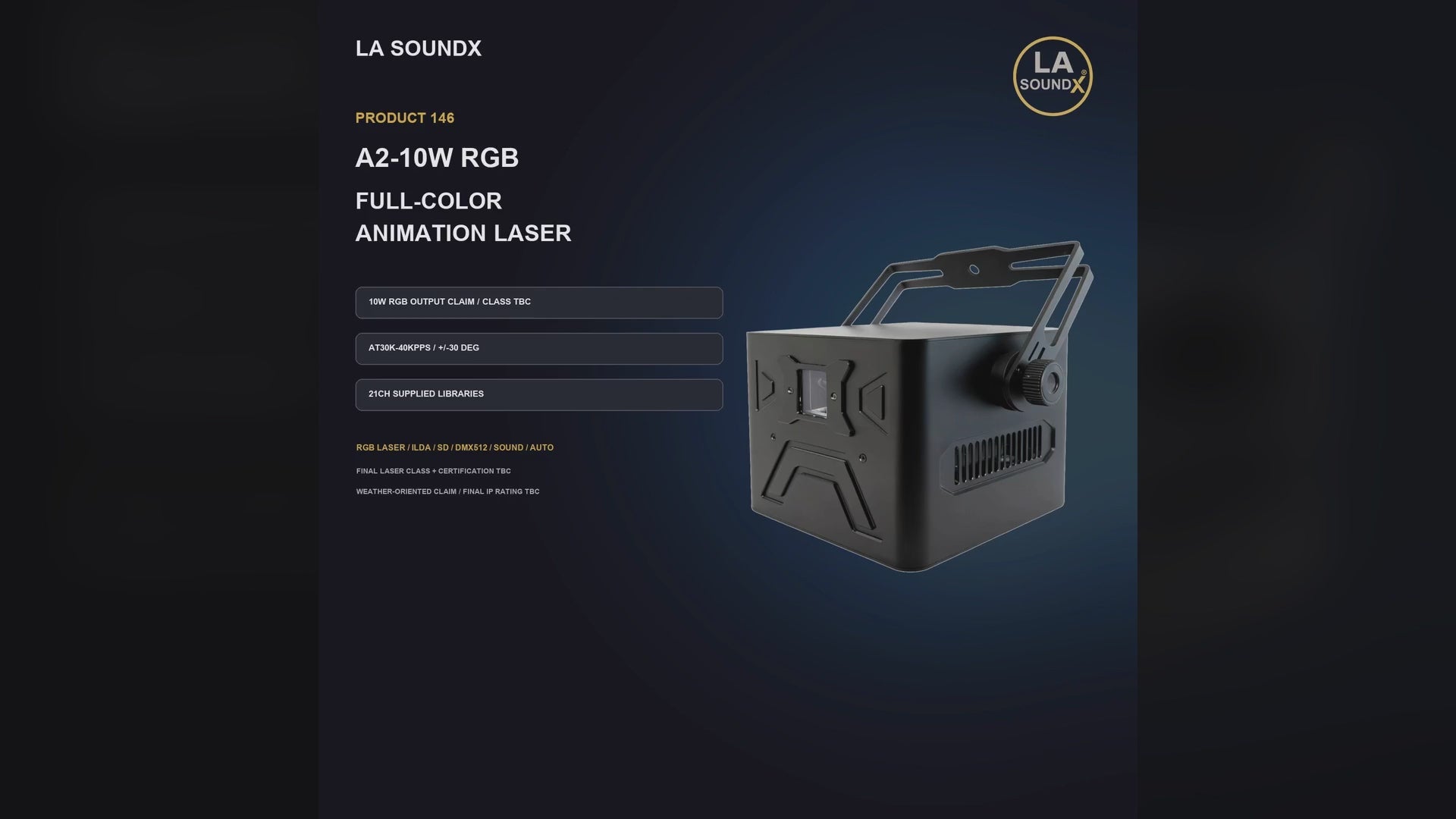 LA SOUNDX A2 10W RGB Laser product video 01 delivery 146