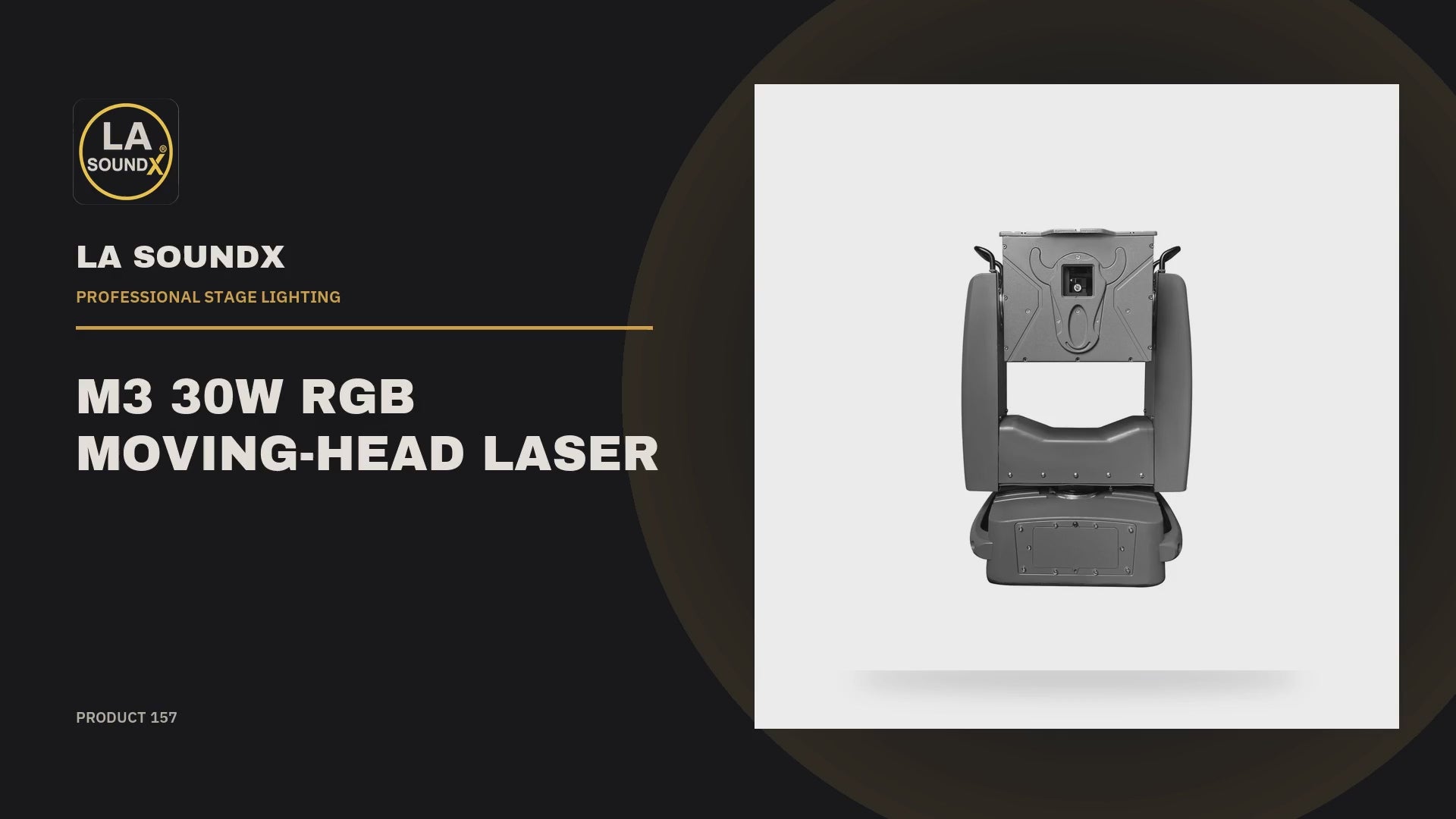 LA SOUNDX M3 30W RGB Moving Head Laser Light product video 01 delivery 157