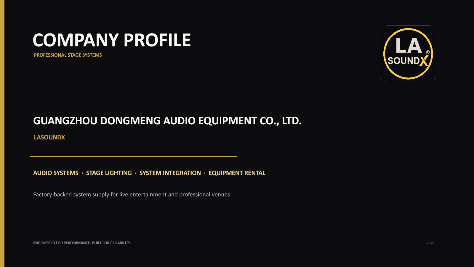 LA SOUNDX company profile page 1