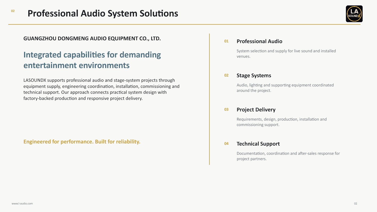 LA SOUNDX company profile page 2