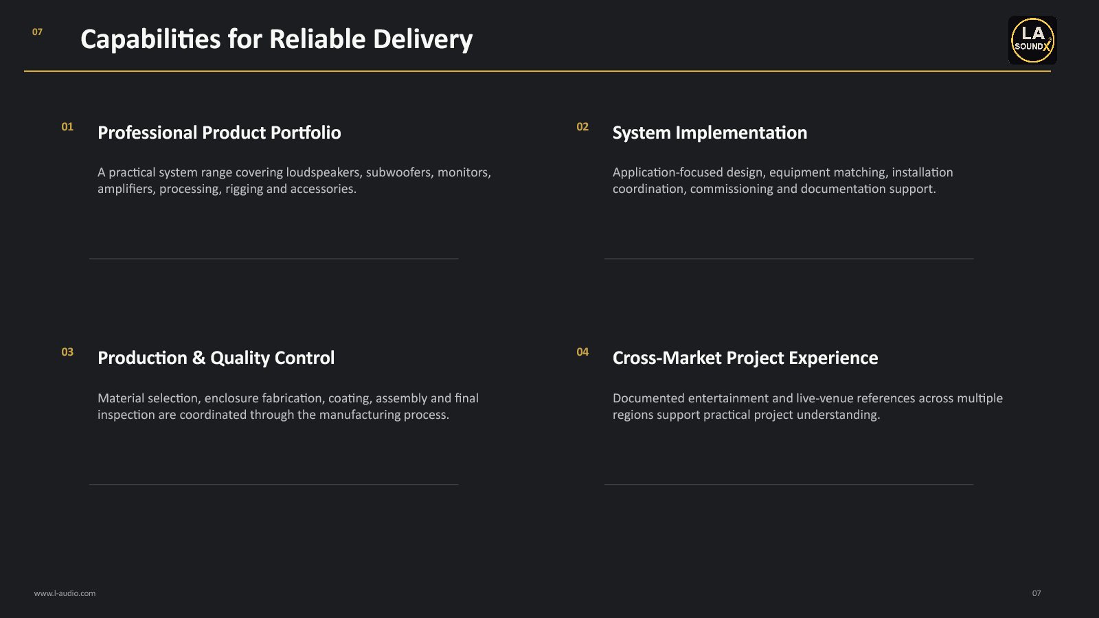 LA SOUNDX company profile page 7